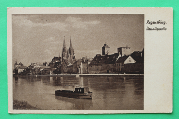AK Regensburg / 1920-1930er Jahre / Donaupartie Boot Häuser